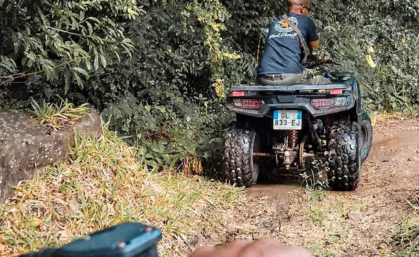 Quad biking in tropical nature