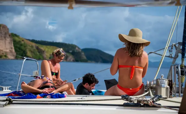 Journée catamaran au nord de l'île avec les dauphins