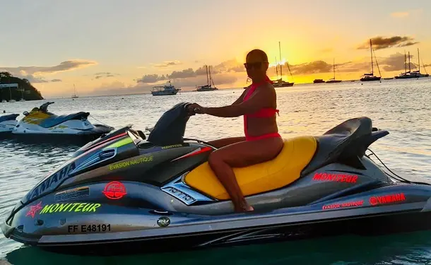 Jetski baptism at Anse Mitan