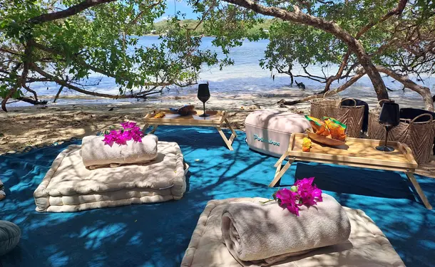 Journée détente & massage (duo) sur l'îlet Chevalier