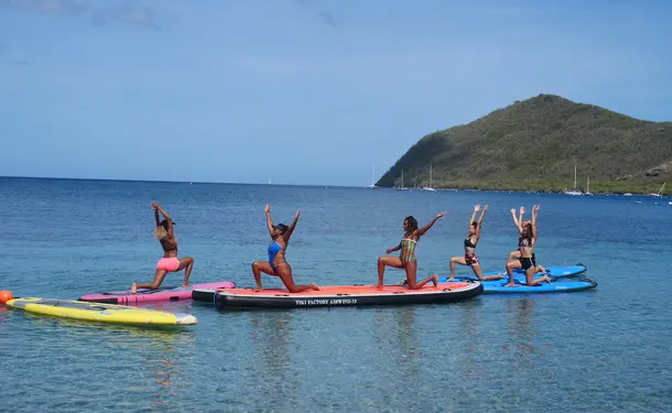 Paddle Yoga, an unusual wellness activity