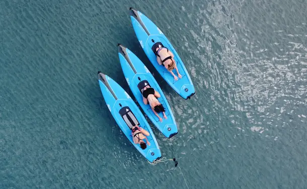 Paddle Yoga, an unusual wellness activity