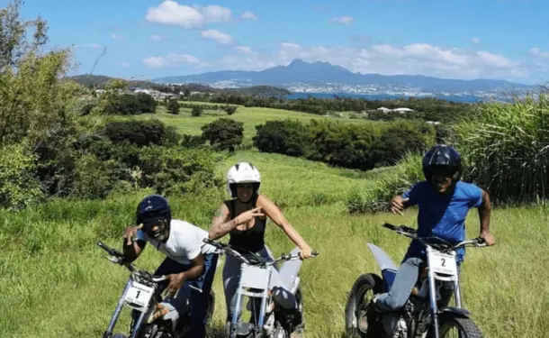 Tropical adventure on a motorcycle trial off the beaten track