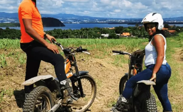 Tropical adventure on a motorcycle trial off the beaten track