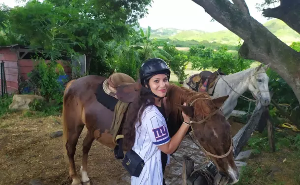 Horseback riding along the coastline of Macabou Cove