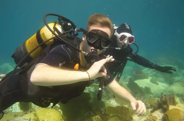 First dive in the Caribbean Sea