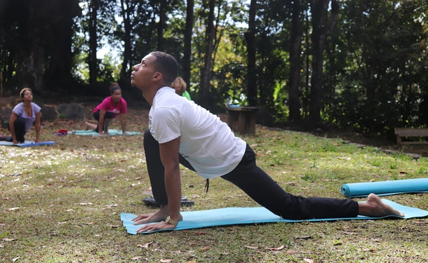 Dynamic outdoor yoga