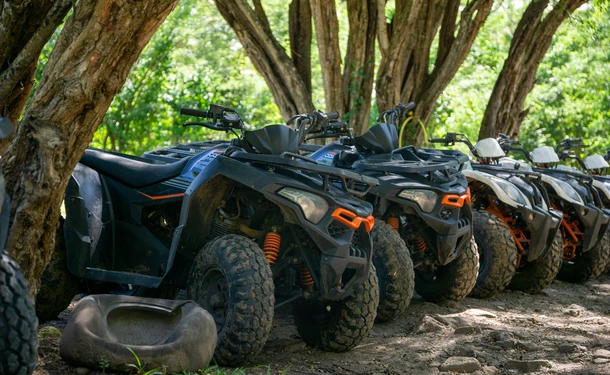 Quad biking in tropical nature