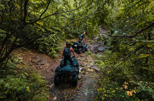 Quad biking in tropical nature