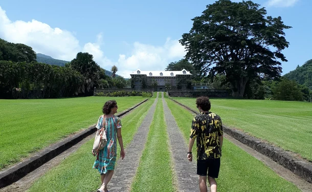 The green north with the volcano, Saint-Pierre and its history