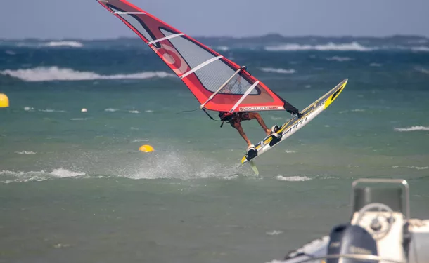 Windsurfing in the bay of Vauclin