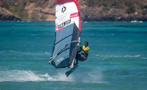 Windsurfing in the bay of Vauclin