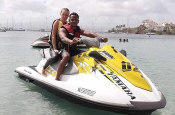 Jet-skiing in the south of the island