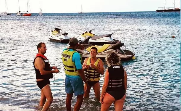 Baptême de jetski à l'Anse Mitan