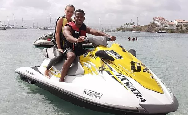 The Diamond Rock and its surroundings by jet ski